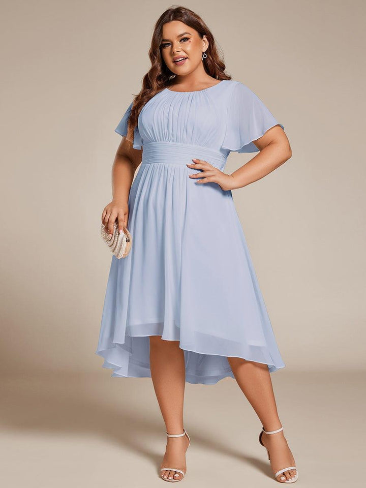 Portofino™- Chiffon Round Neckline Wedding Guest Dress