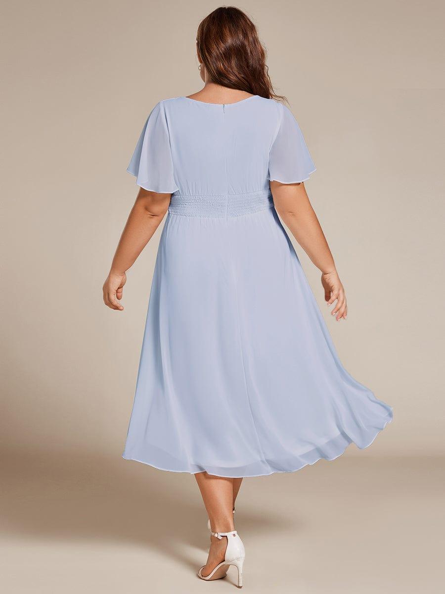 Portofino™- Chiffon Round Neckline Wedding Guest Dress