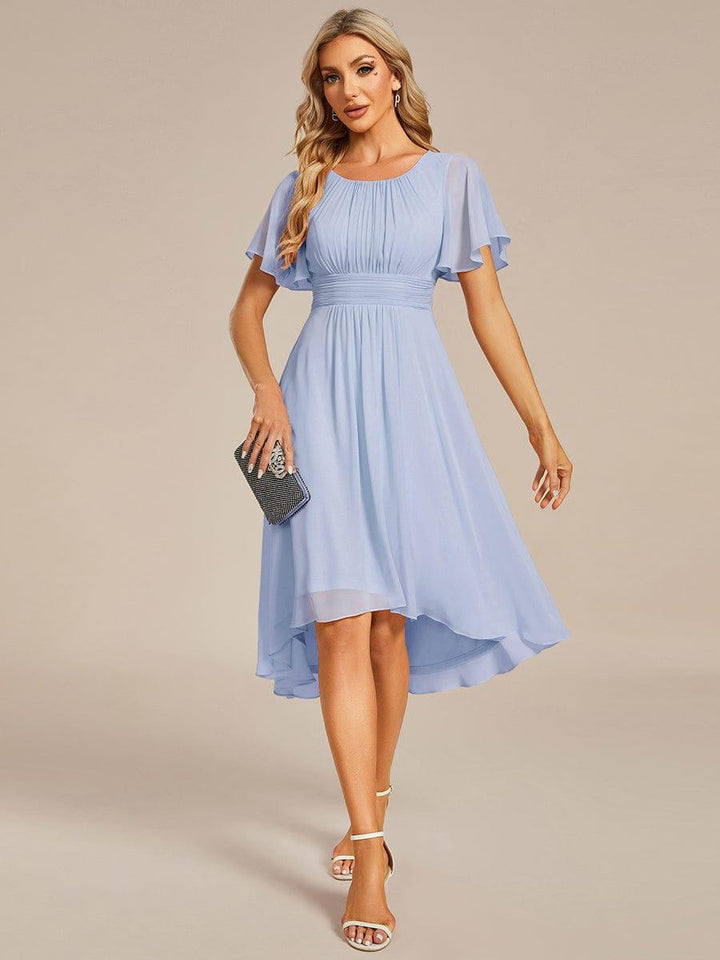 Portofino™- Chiffon Round Neckline Wedding Guest Dress