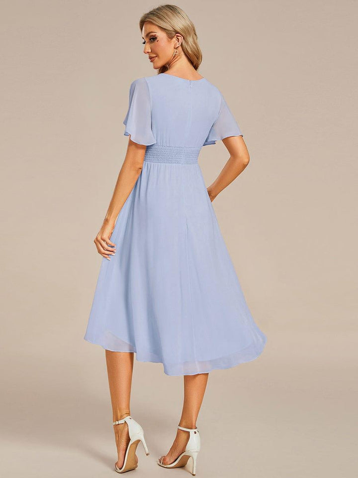 Portofino™- Chiffon Round Neckline Wedding Guest Dress