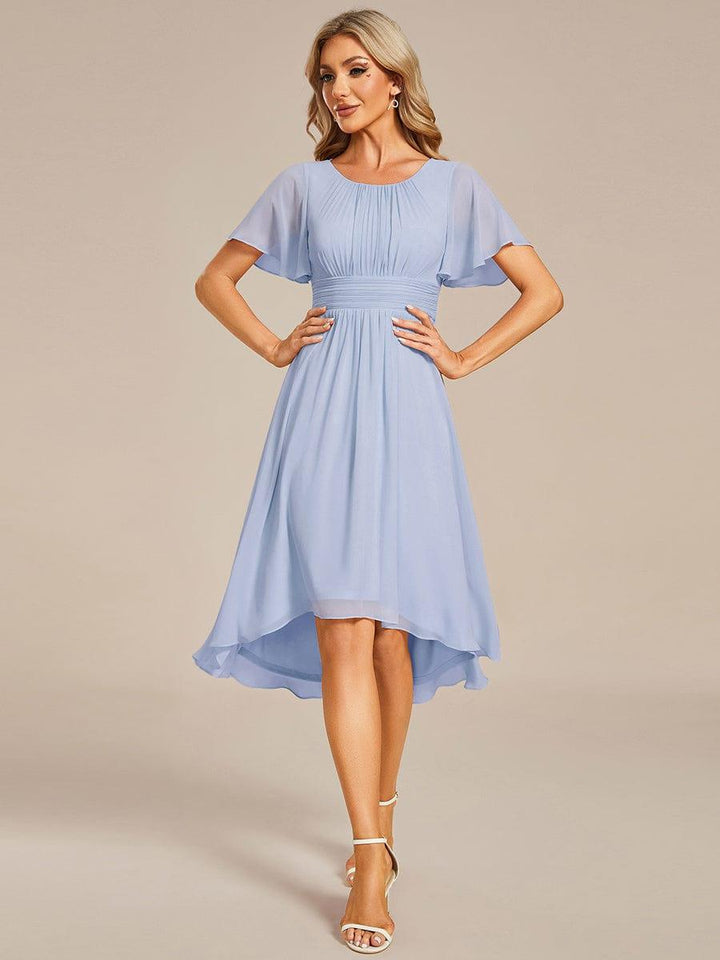 Portofino™- Chiffon Round Neckline Wedding Guest Dress