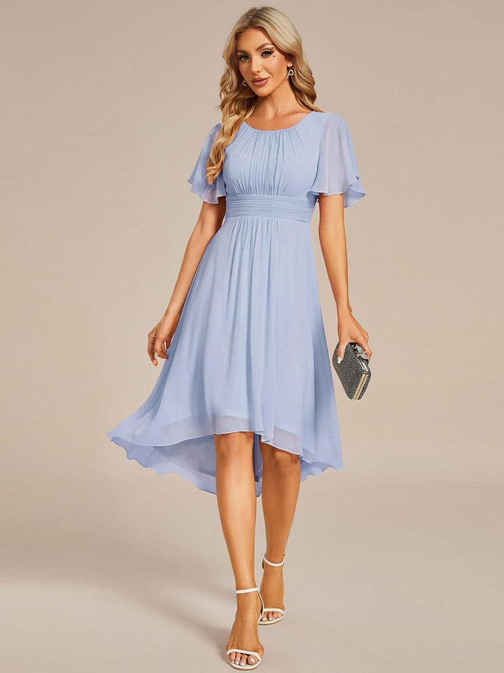 Portofino™- Chiffon Round Neckline Wedding Guest Dress