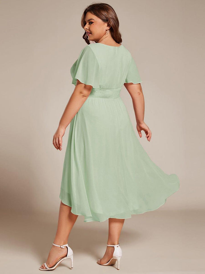 Portofino™- Chiffon Round Neckline Wedding Guest Dress