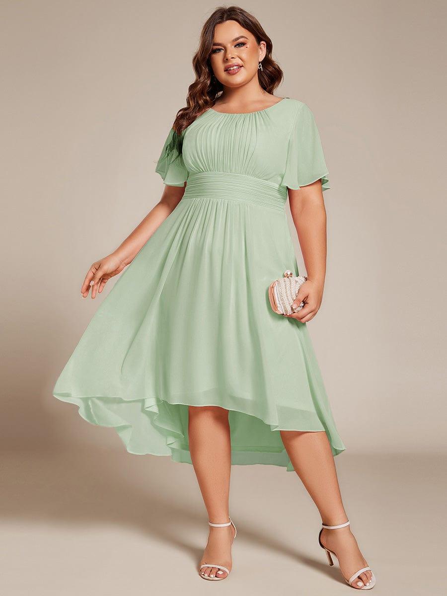 Portofino™- Chiffon Round Neckline Wedding Guest Dress