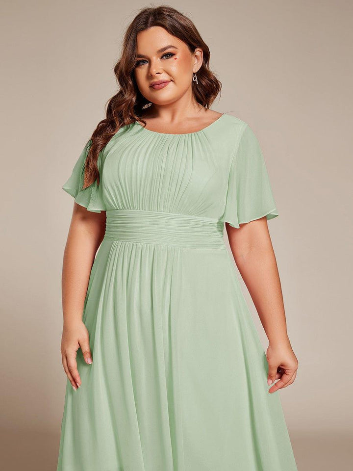 Portofino™- Chiffon Round Neckline Wedding Guest Dress