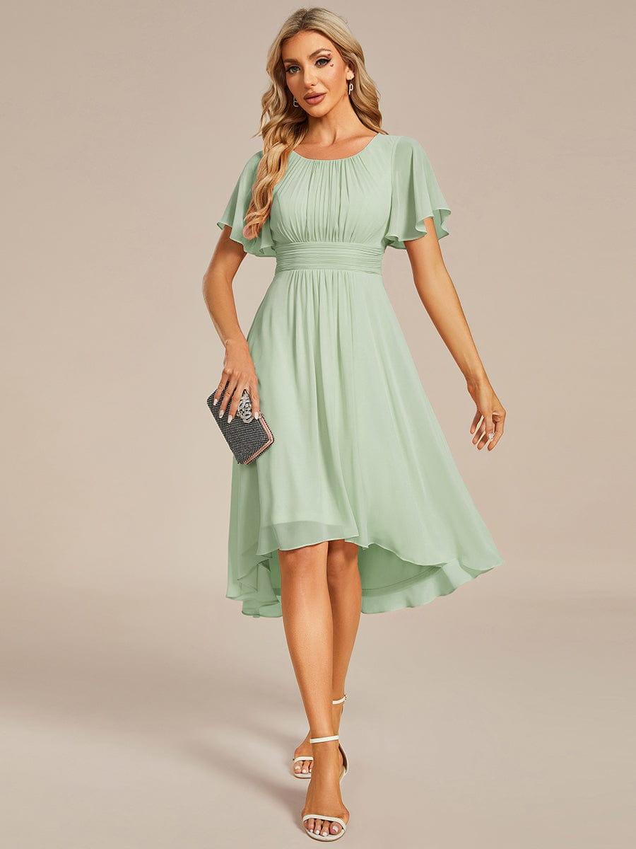 Portofino™- Chiffon Round Neckline Wedding Guest Dress