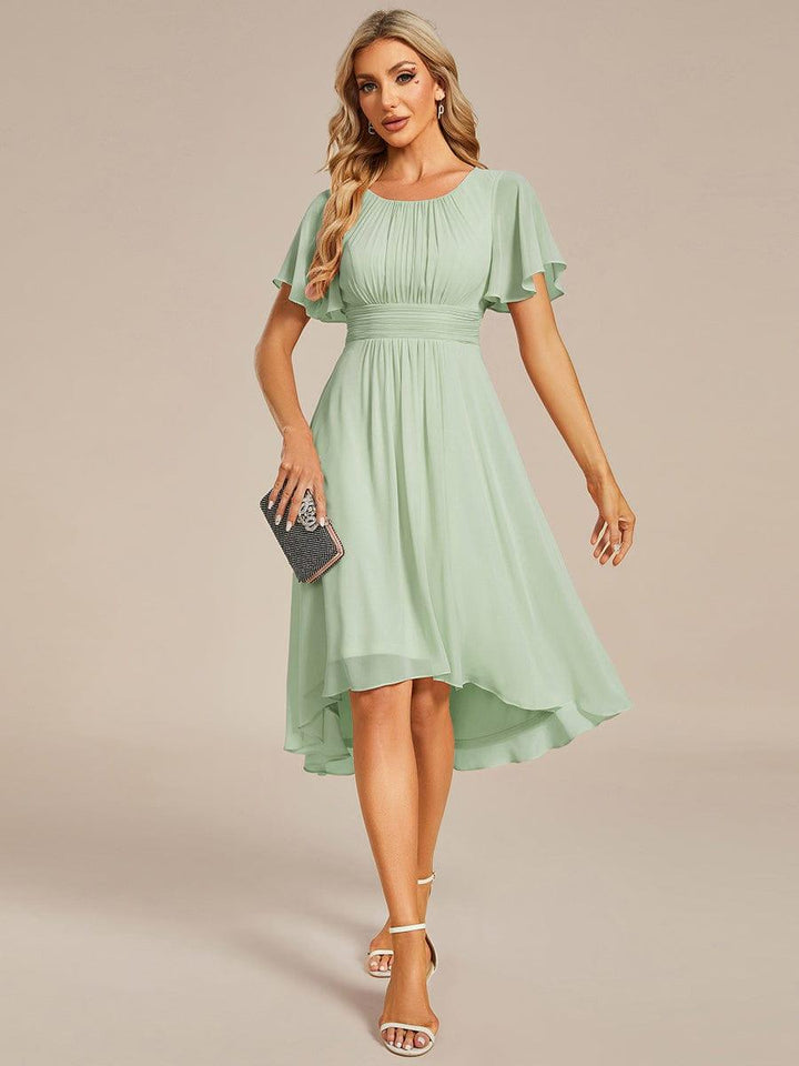Portofino™- Chiffon Round Neckline Wedding Guest Dress