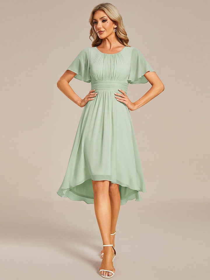 Portofino™- Chiffon Round Neckline Wedding Guest Dress