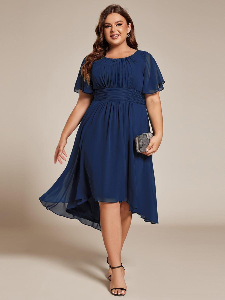 Portofino™- Chiffon Round Neckline Wedding Guest Dress