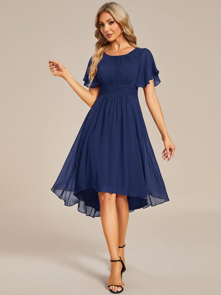 Portofino™- Chiffon Round Neckline Wedding Guest Dress