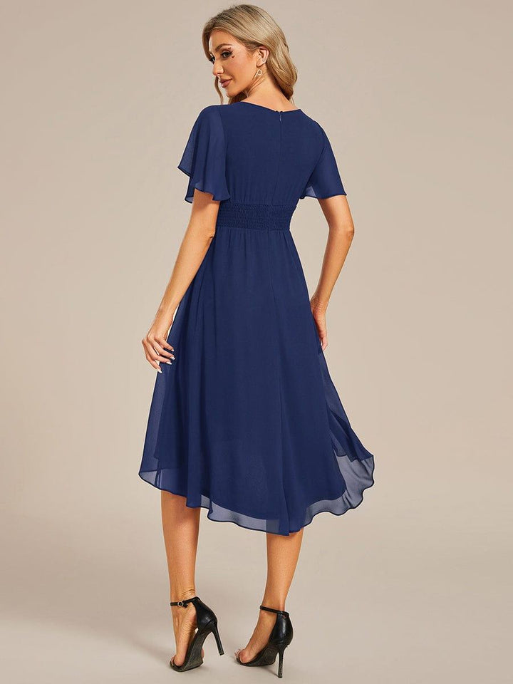 Portofino™- Chiffon Round Neckline Wedding Guest Dress