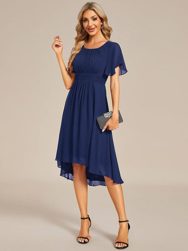 Portofino™- Chiffon Round Neckline Wedding Guest Dress