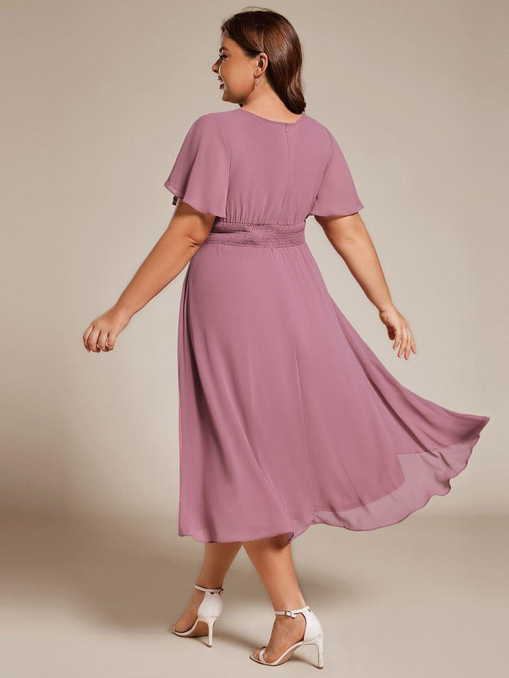 Portofino™- Chiffon Round Neckline Wedding Guest Dress