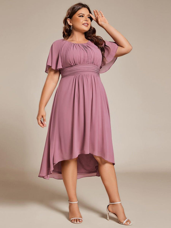 Portofino™- Chiffon Round Neckline Wedding Guest Dress