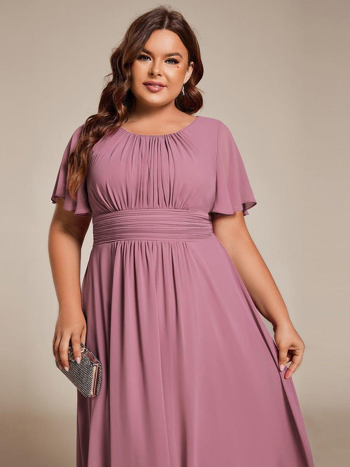Portofino™- Chiffon Round Neckline Wedding Guest Dress