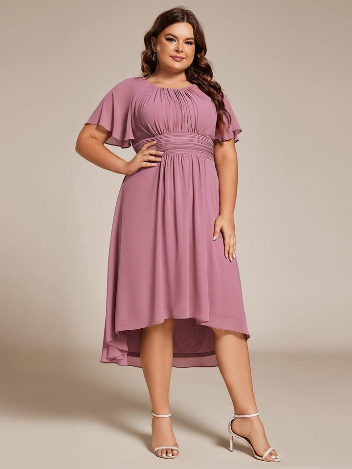 Portofino™- Chiffon Round Neckline Wedding Guest Dress