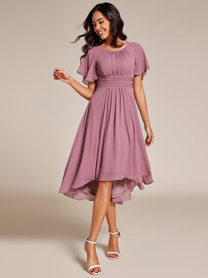 Portofino™- Chiffon Round Neckline Wedding Guest Dress