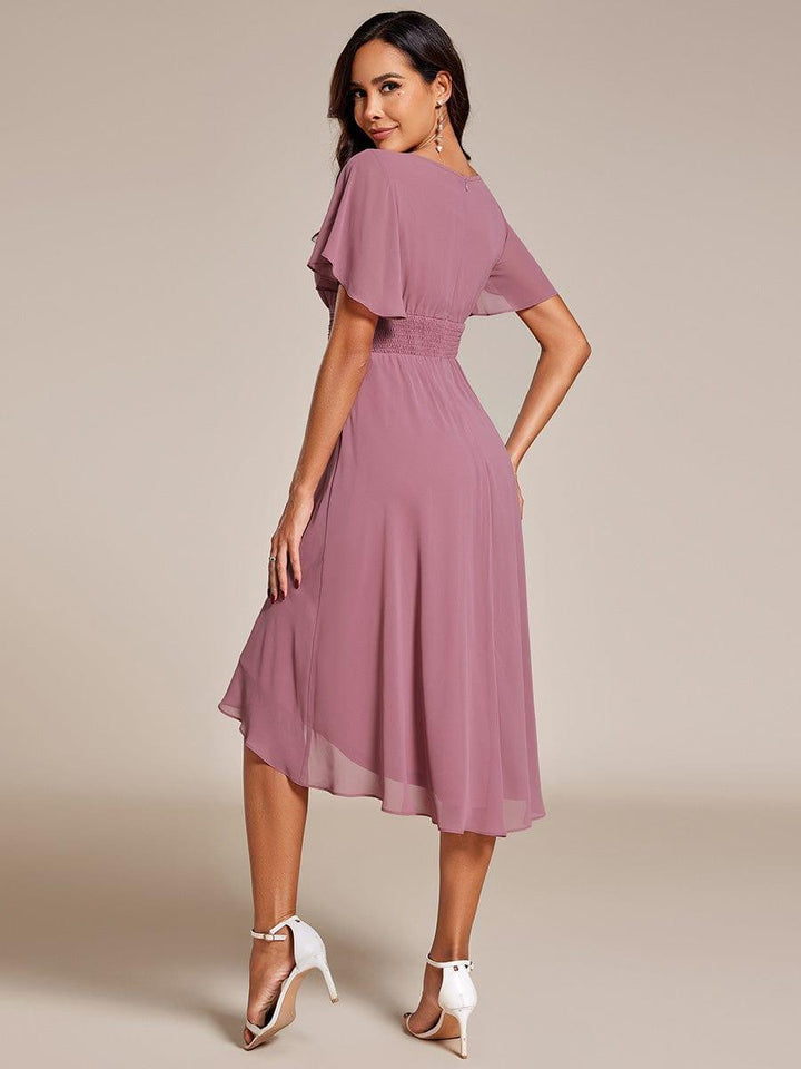 Portofino™- Chiffon Round Neckline Wedding Guest Dress