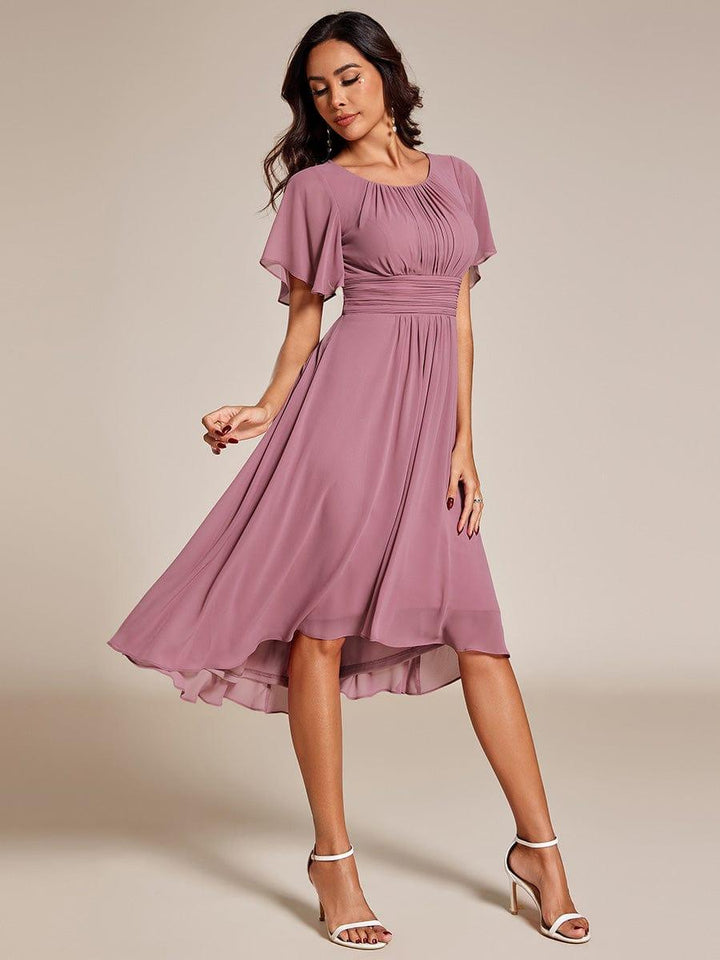 Portofino™- Chiffon Round Neckline Wedding Guest Dress