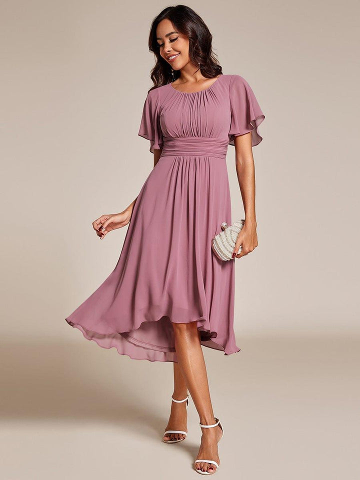 Portofino™- Chiffon Round Neckline Wedding Guest Dress
