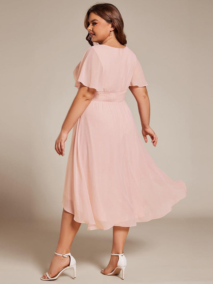 Portofino™- Chiffon Round Neckline Wedding Guest Dress