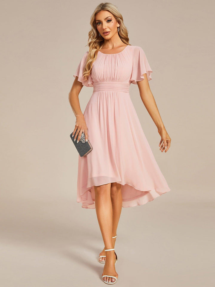 Portofino™- Chiffon Round Neckline Wedding Guest Dress
