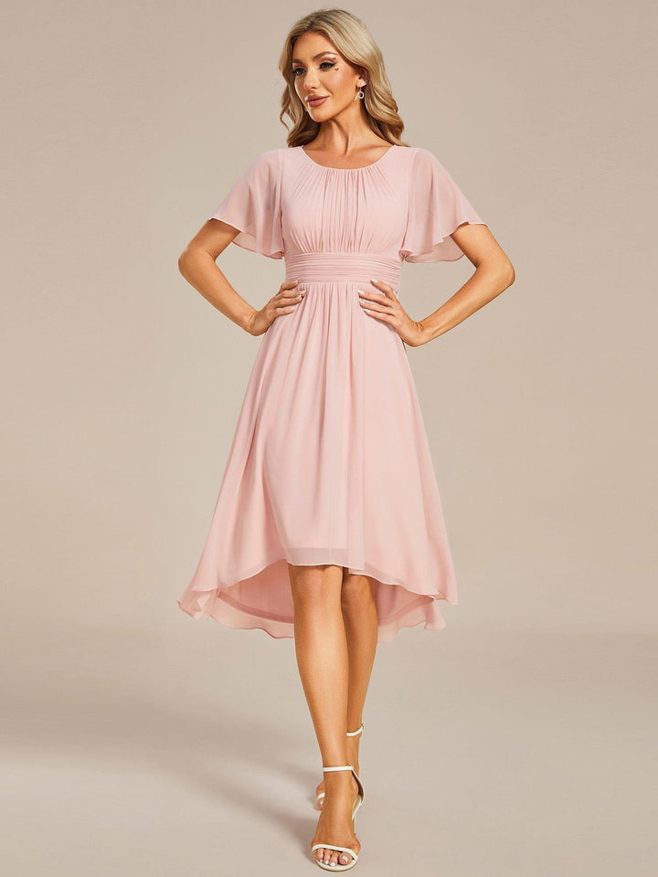 Portofino™- Chiffon Round Neckline Wedding Guest Dress
