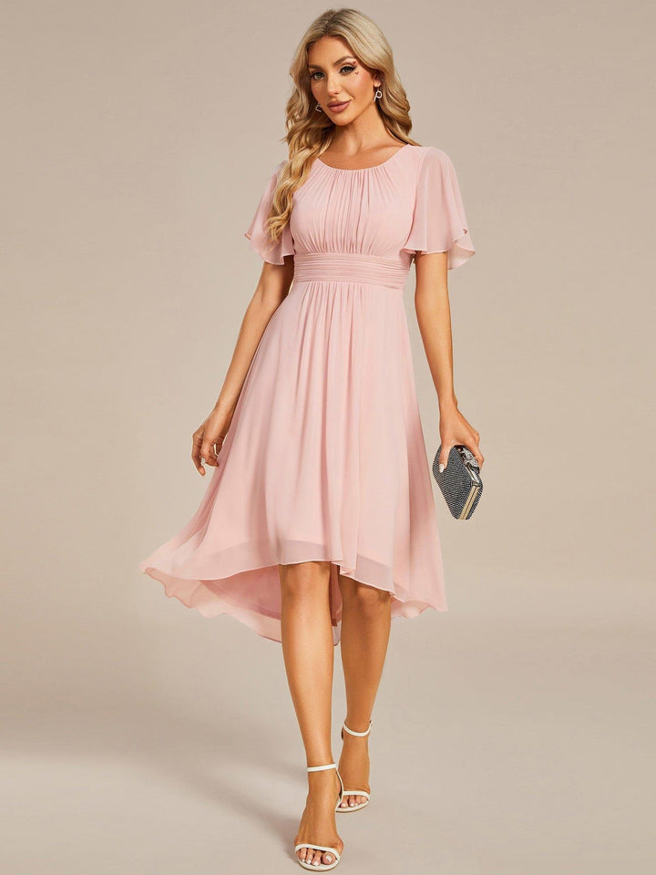 Portofino™- Chiffon Round Neckline Wedding Guest Dress