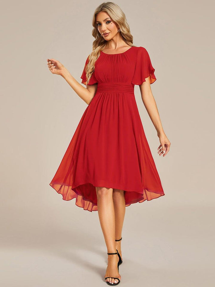 Portofino™- Chiffon Round Neckline Wedding Guest Dress