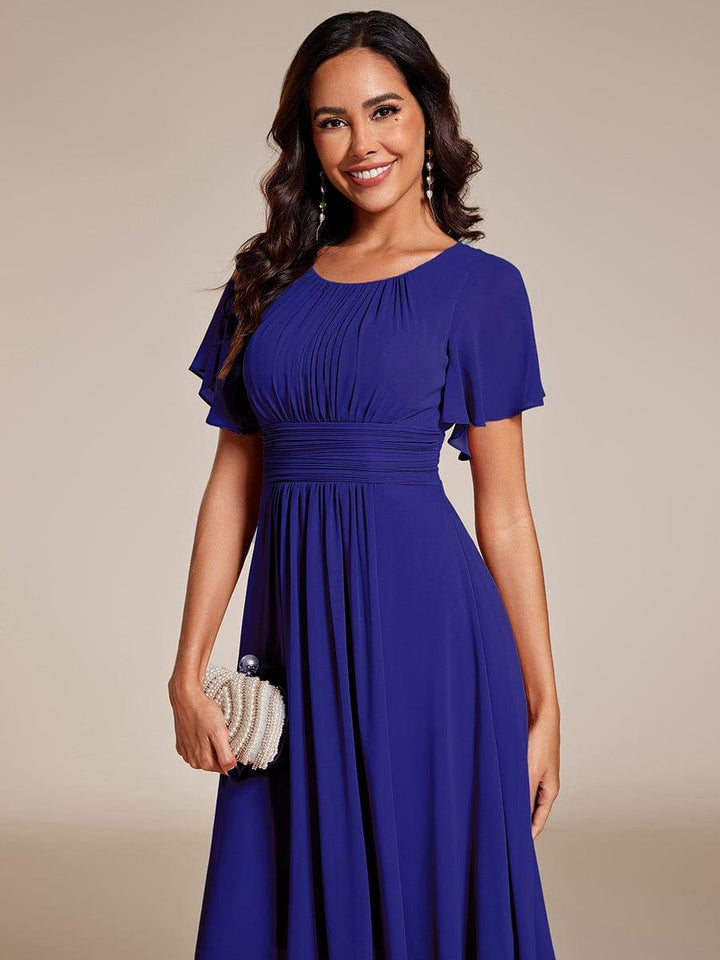 Portofino™- Chiffon Round Neckline Wedding Guest Dress