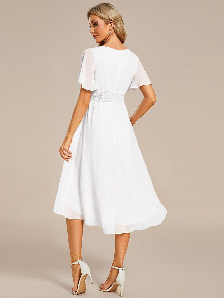 Portofino™- Chiffon Round Neckline Wedding Guest Dress