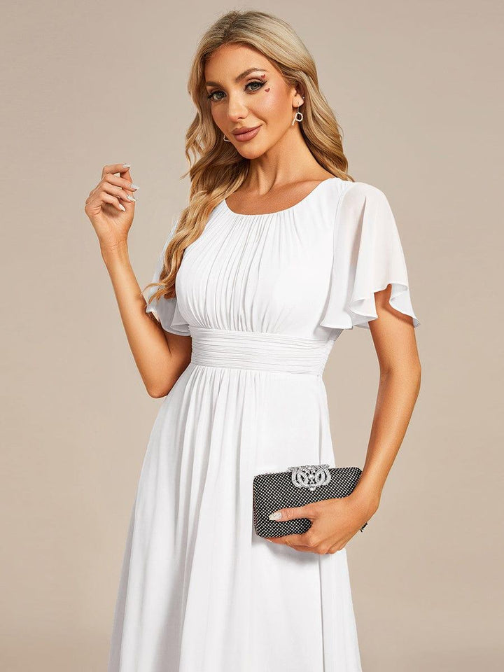 Portofino™- Chiffon Round Neckline Wedding Guest Dress