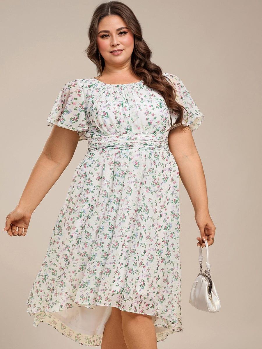 Portofino™- Chiffon Round Neckline Wedding Guest Dress