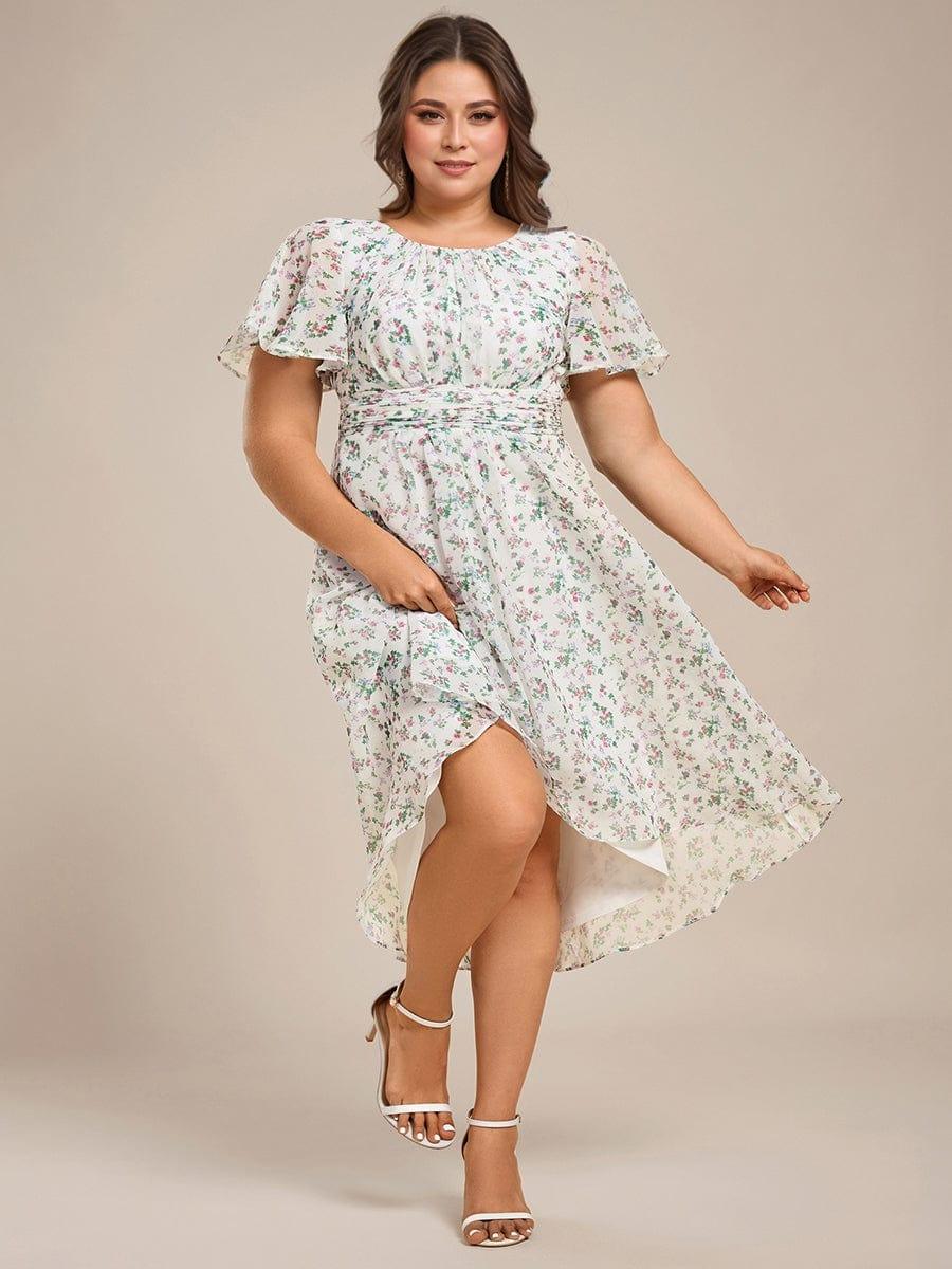 Portofino™- Chiffon Round Neckline Wedding Guest Dress