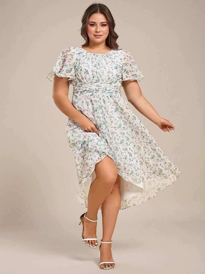 Portofino™- Chiffon Round Neckline Wedding Guest Dress