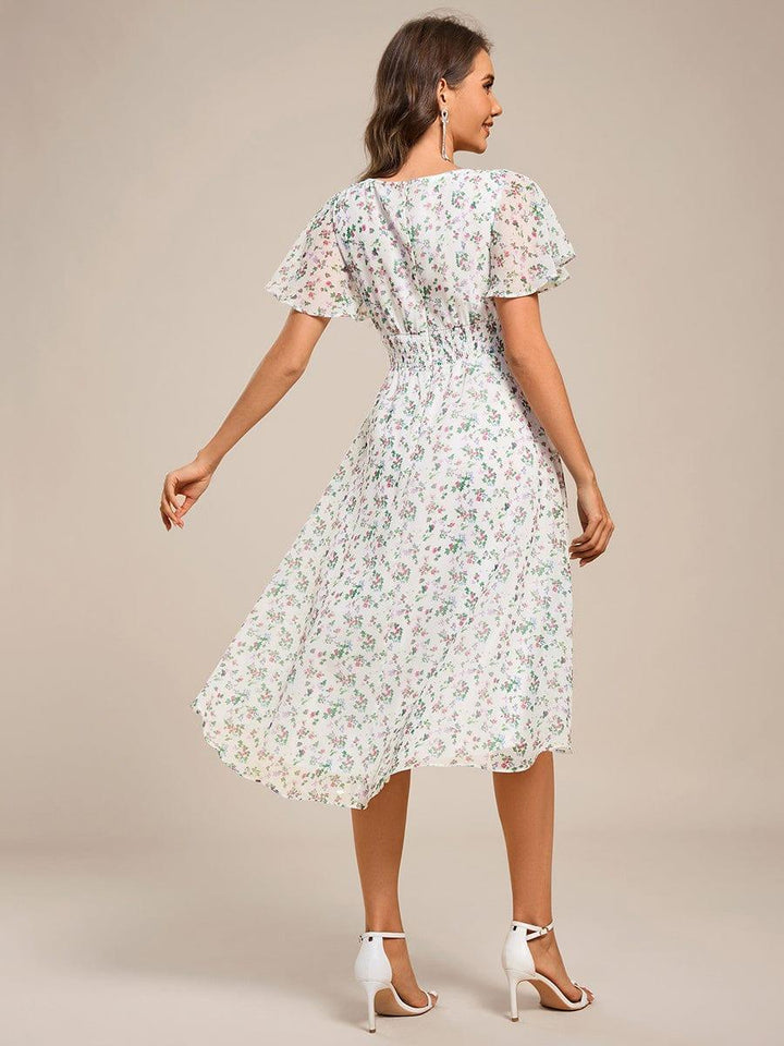 Portofino™- Chiffon Round Neckline Wedding Guest Dress