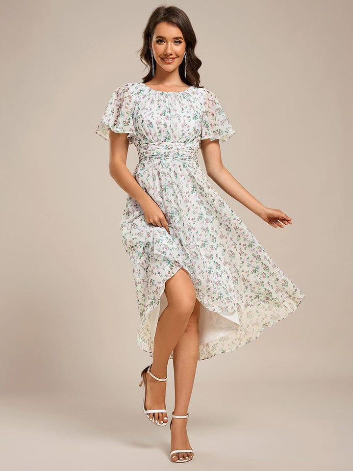 Portofino™- Chiffon Round Neckline Wedding Guest Dress
