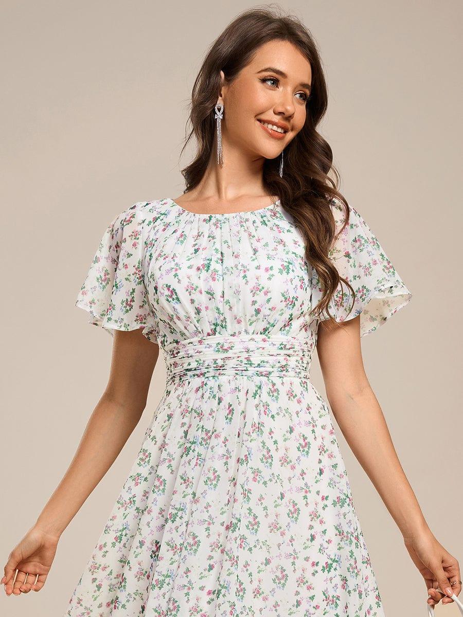 Portofino™- Chiffon Round Neckline Wedding Guest Dress