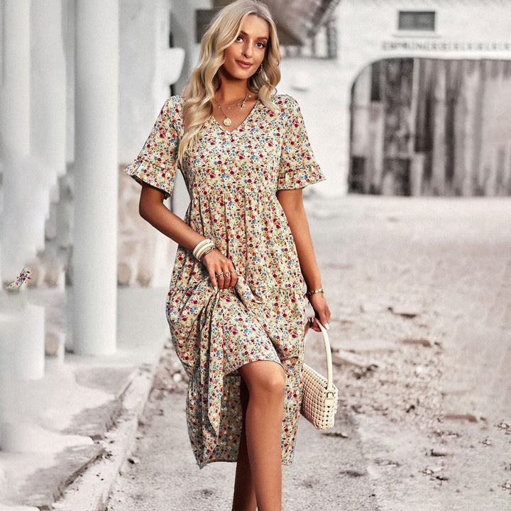Emma™-Floral Summer Midi Dress