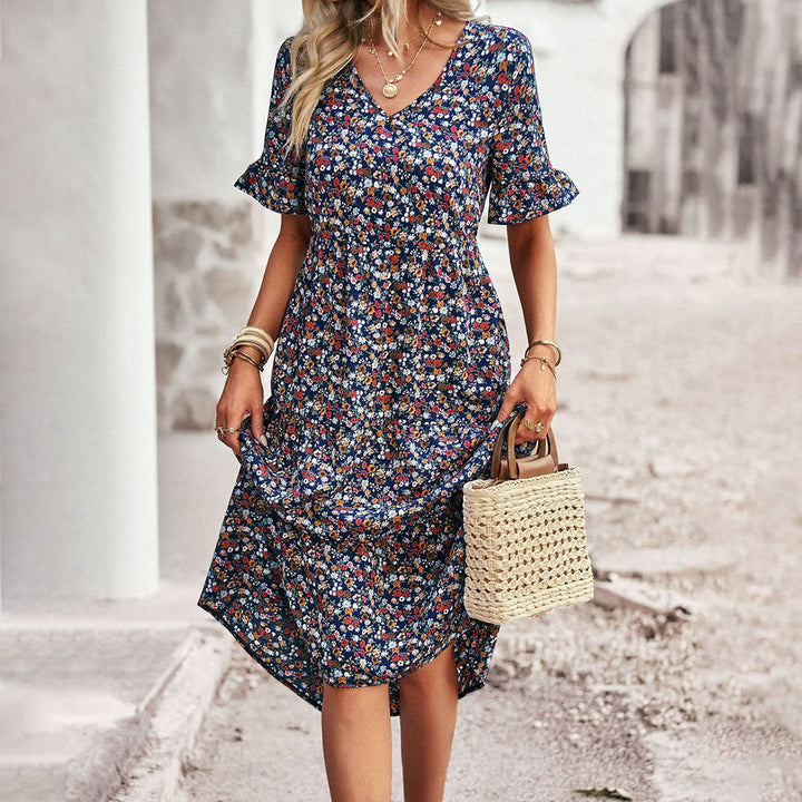 Emma™-Floral Summer Midi Dress