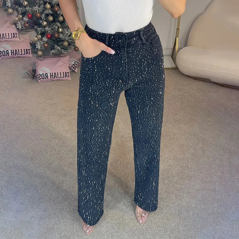 Glamour Denim Pants | Women's Jeans with Rhinestones