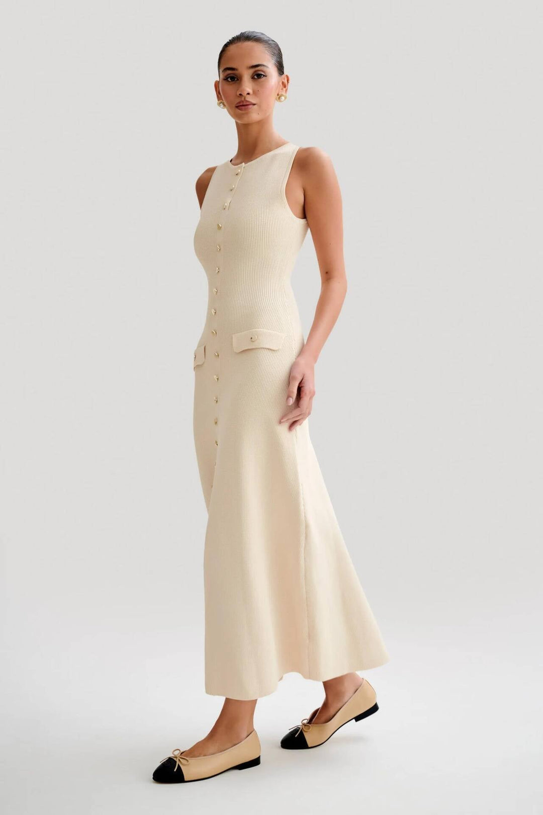 Fiona | Knit Sleeveless Maxi Dress