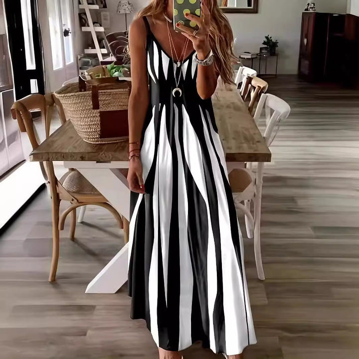 Naples - Striped Long Dress