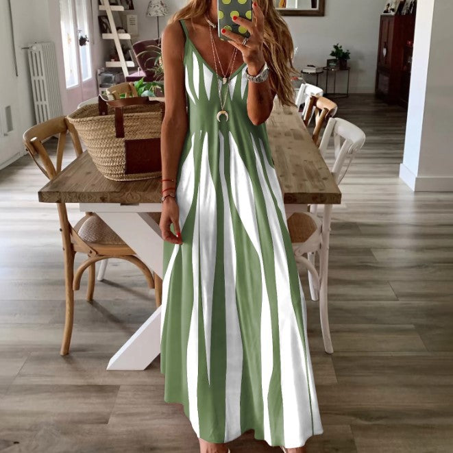 Naples - Striped Long Dress