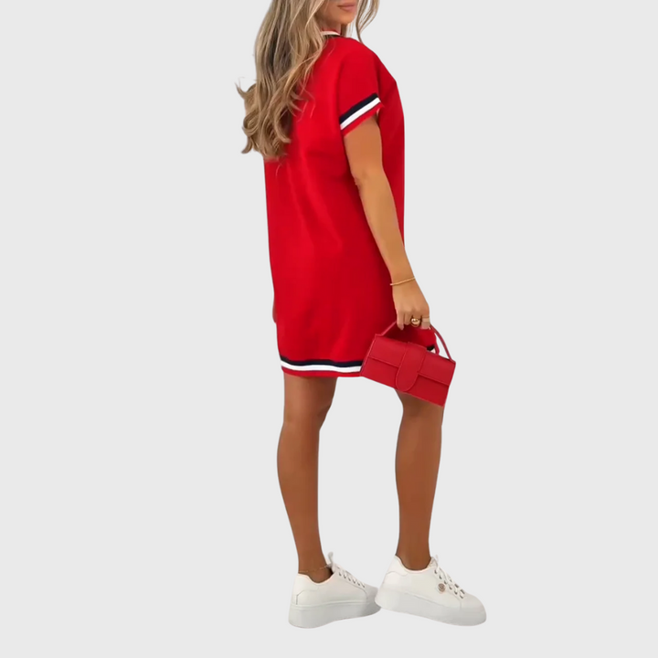 Cassidy-Comfort dress with short sleeves