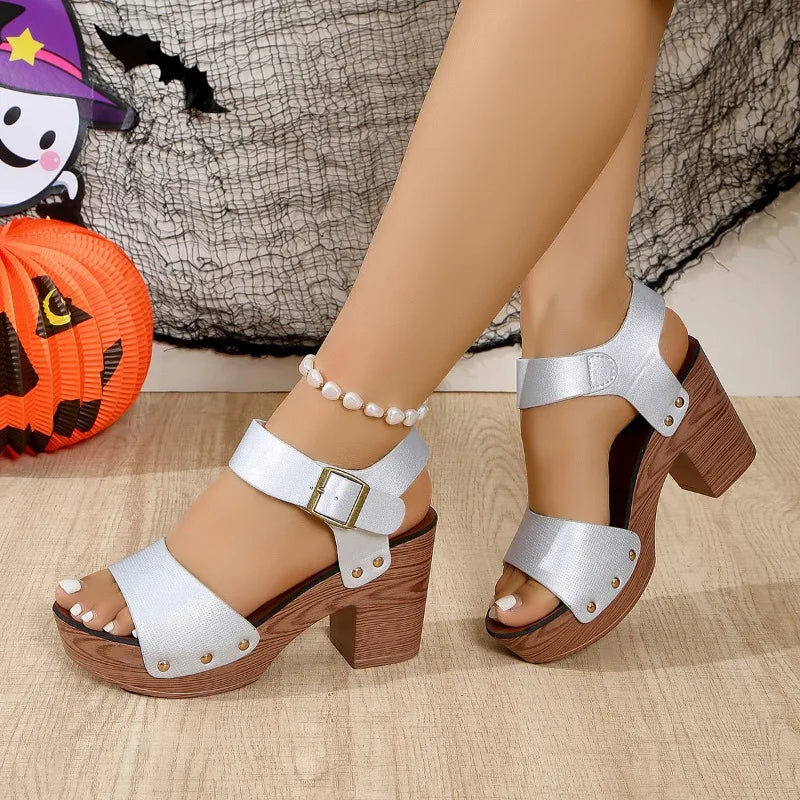 Ella™ - Elegant Square Heel Sandals