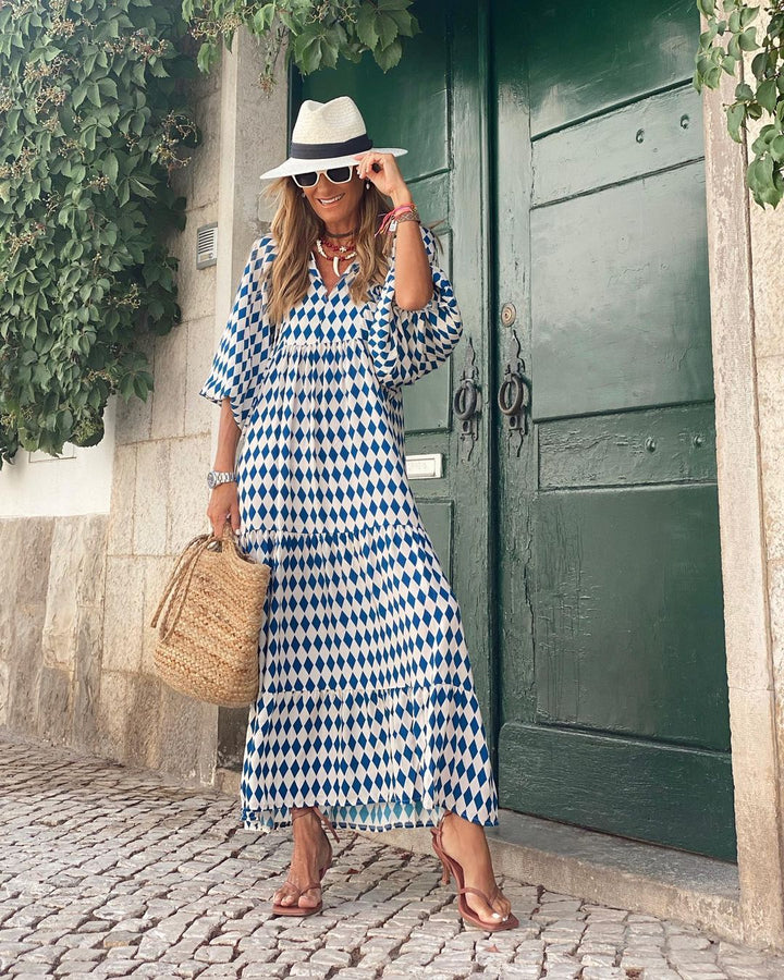Ella – Elegant Cotton Floral Maxi Dress