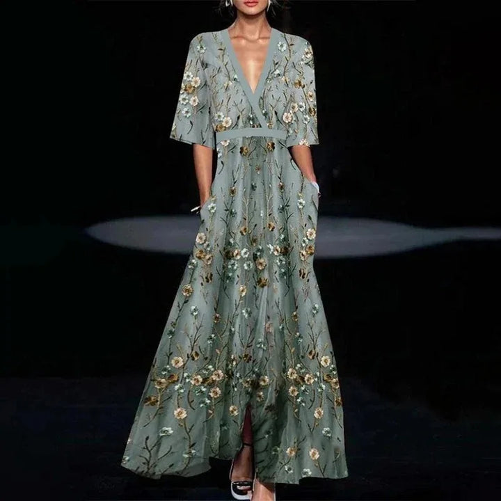 Jenny | Elegant Maxi Dress with Floral Pattern