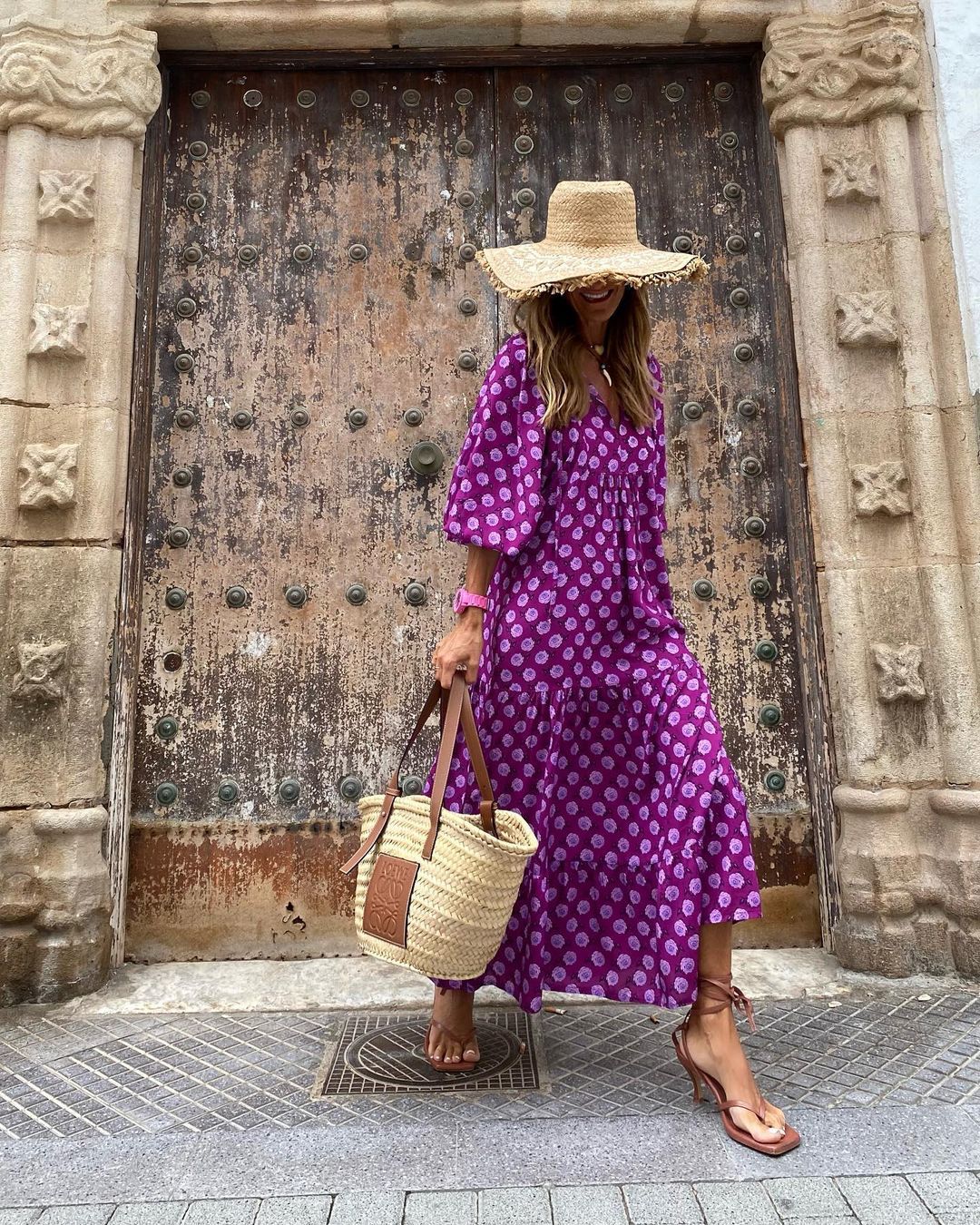 Ella – Elegant Cotton Floral Maxi Dress