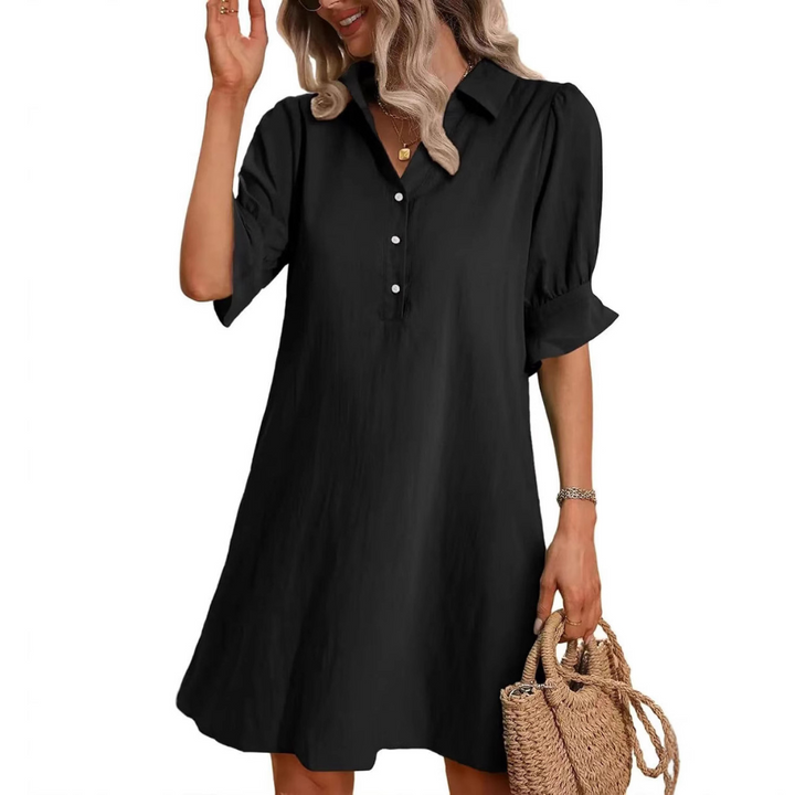 FRANNIE™ - Casual Button Down Shirt Dress
